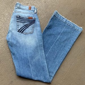 7FAM Dojo Wide/Flare Leg Jeans 25